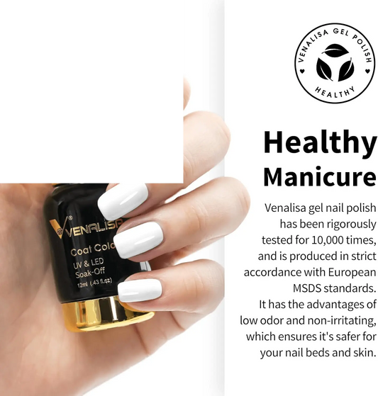 VENALISA Semi-Permanent White Nail Polish: Eco-Friendly, and Easy to Apply - SS69