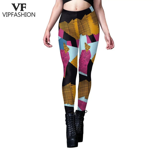 VIP FASHION Sally Halloween Cosplay Dress Women Funny Party Costume Horro Zentai Catsuit Sleeveless Dresses Girls Sexy Leggings - SS69