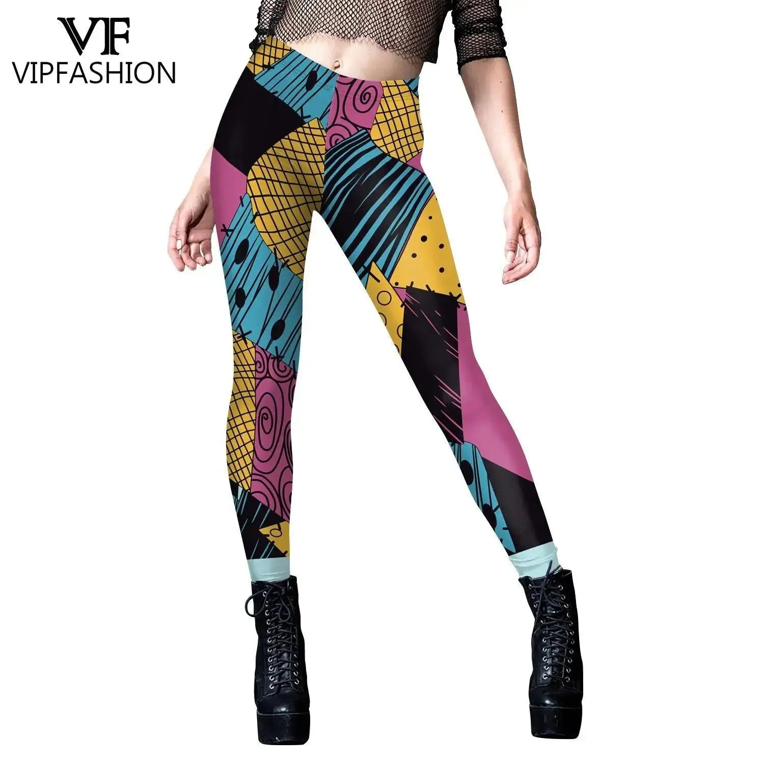 VIP FASHION Sally Halloween Cosplay Dress Women Funny Party Costume Horro Zentai Catsuit Sleeveless Dresses Girls Sexy Leggings - SS69