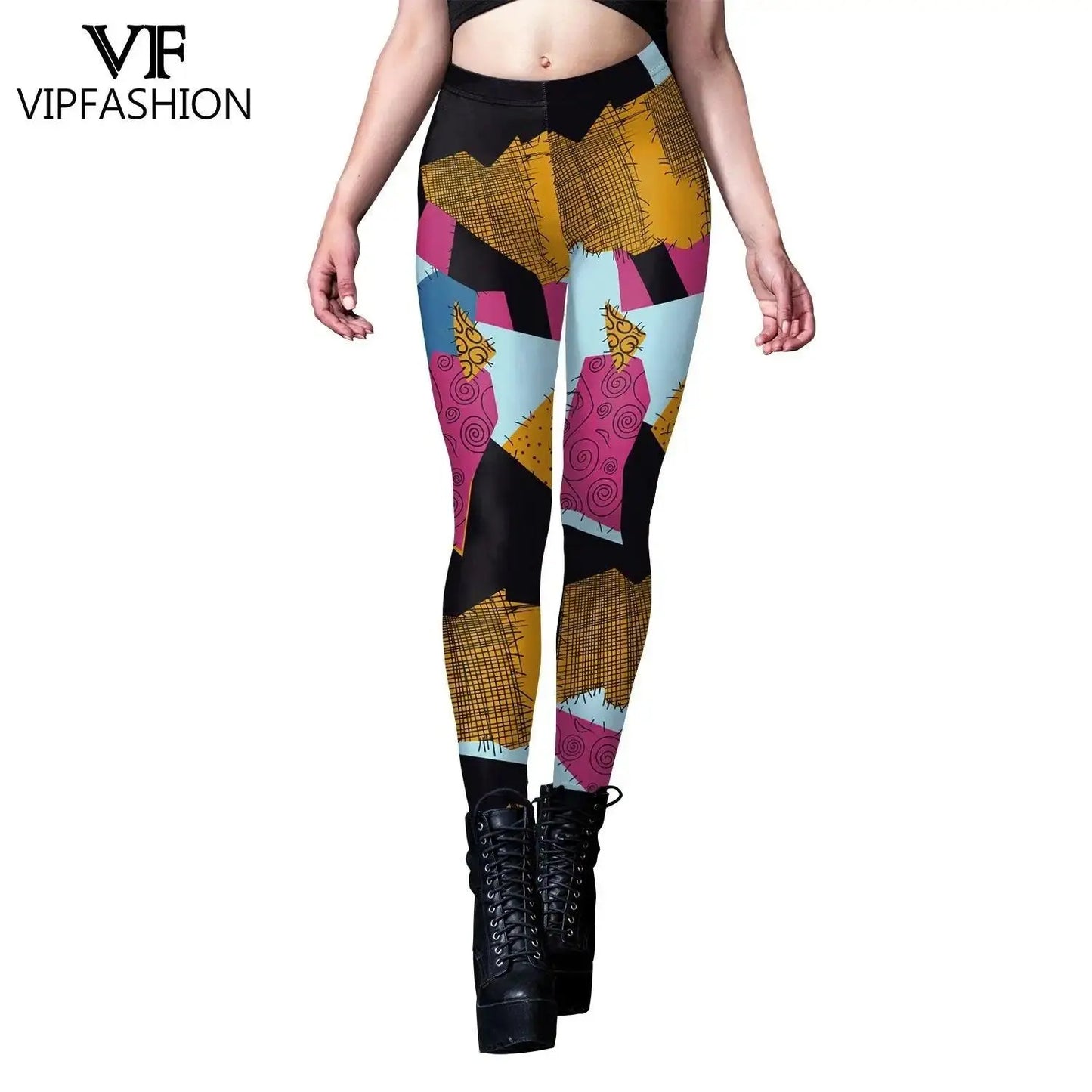 VIP FASHION Sally Halloween Cosplay Dress Women Funny Party Costume Horro Zentai Catsuit Sleeveless Dresses Girls Sexy Leggings - SS69