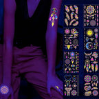 Valentine's Day Fluorescent Skin Face Tattoos Temporary Tattoos Waterproof arm and shoulder tattoos Music Concert Bar tattoo SS69