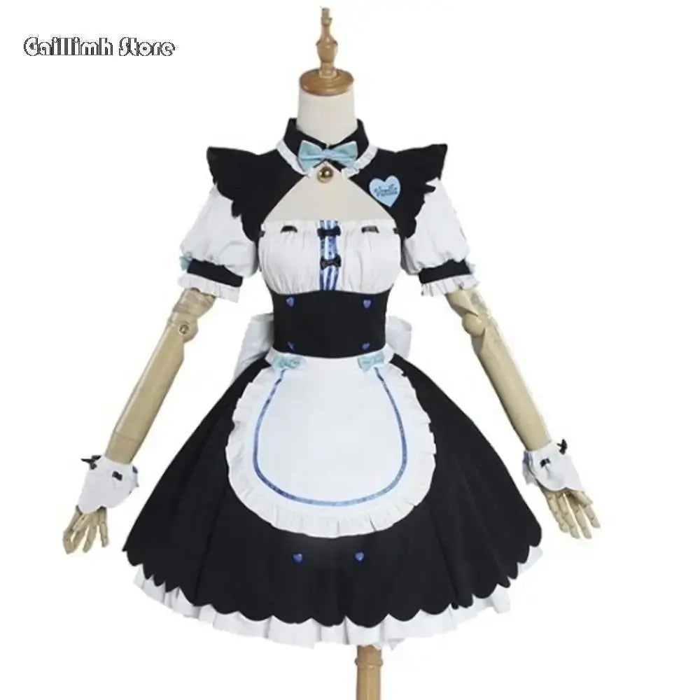 Vanilla Cosplay Costume In Stock Maid Dress Maid Outfit NEKOPARA Chocola Vanilla OVA Maid Game Uniform Cat Neko Girl Women - SS69