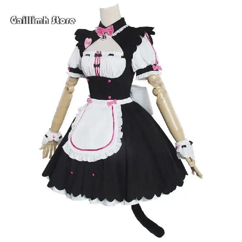 Vanilla Cosplay Costume In Stock Maid Dress Maid Outfit NEKOPARA Chocola Vanilla OVA Maid Game Uniform Cat Neko Girl Women - SS69