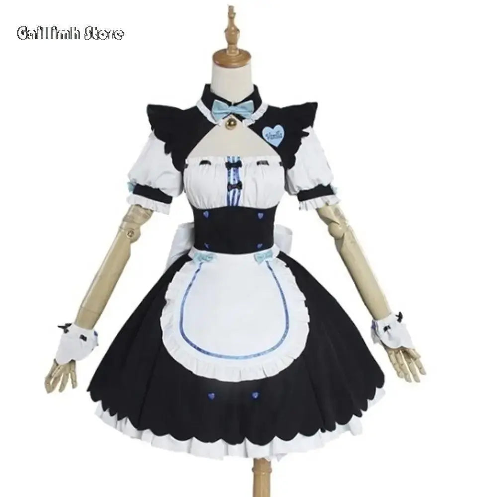 Vanilla Cosplay Costume In Stock Maid Dress Maid Outfit NEKOPARA Chocola Vanilla OVA Maid Game Uniform Cat Neko Girl Women - SS69