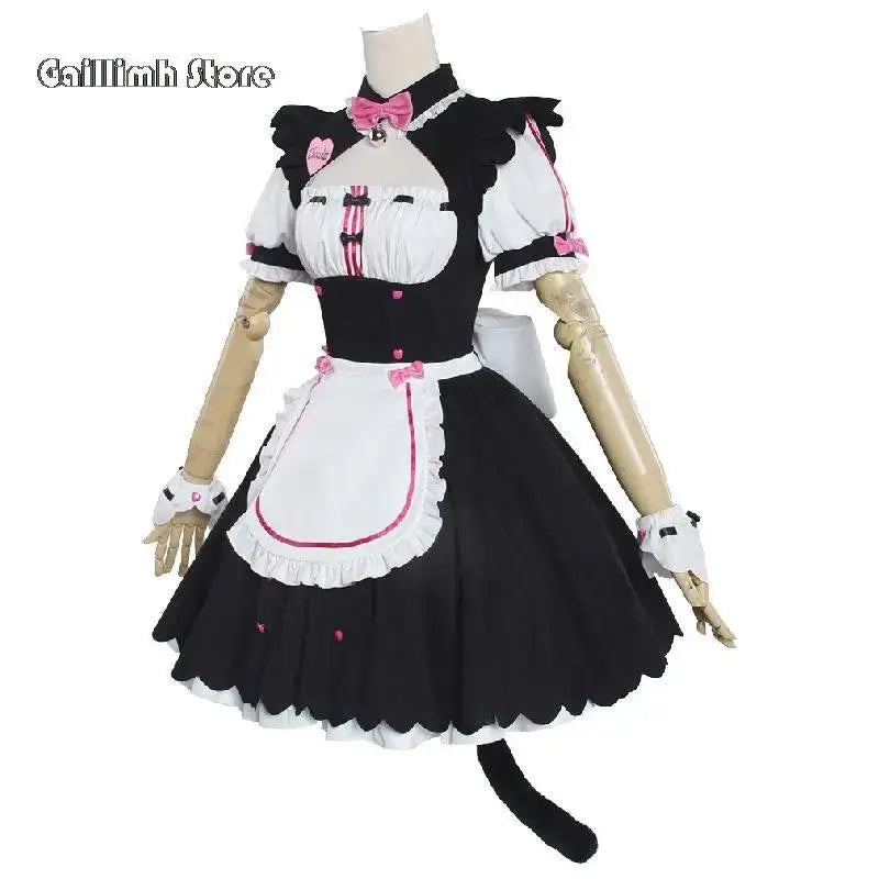 Vanilla Cosplay Costume In Stock Maid Dress Maid Outfit NEKOPARA Chocola Vanilla OVA Maid Game Uniform Cat Neko Girl Women - SS69