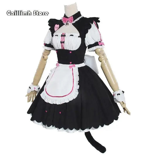 Vanilla Cosplay Costume In Stock Maid Dress Maid Outfit NEKOPARA Chocola Vanilla OVA Maid Game Uniform Cat Neko Girl Women - SS69