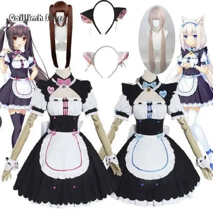 Vanilla Cosplay Costume In Stock Maid Dress Maid Outfit NEKOPARA Chocola Vanilla OVA Maid Game Uniform Cat Neko Girl Women - SS69