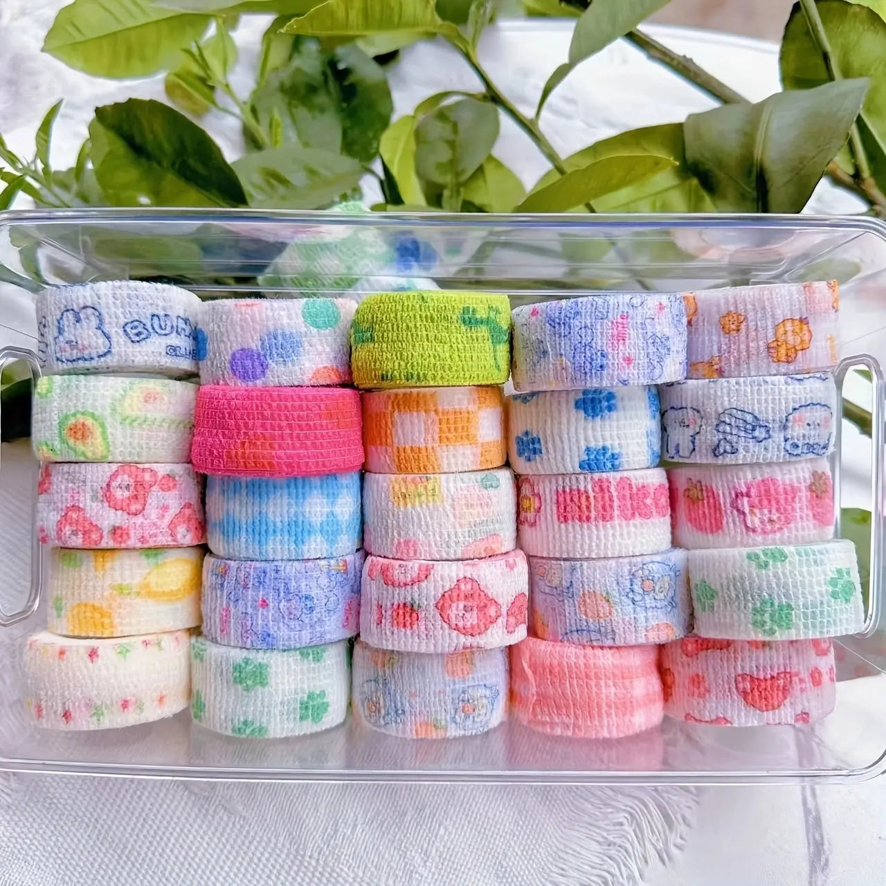 Versatile Self-Adhesive Non-Woven Bandage for Sports & Office - Protective Finger Wraps, 1pc SS69 7.69 2.5cm*2M / 10pcs (mixed Colors And Patterns)