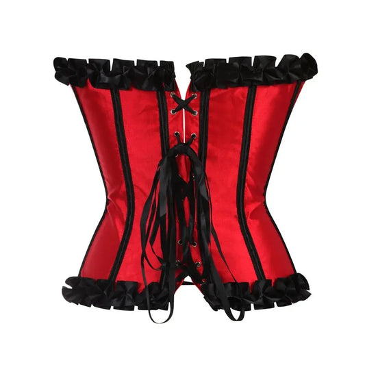 Vintage Corset Top Gothic Corset Steampunk Bustier Lace Up Corsage Bow Boned Corset Lingerie Carnival Holiday Party Club Costume SS69