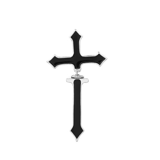 Vintage Dark Gothic Kinitial Sword Earrings For Women Men Dagger Piercing Earring Ear Jacket Punk Goth Halloween Jewelry Gift - SS69