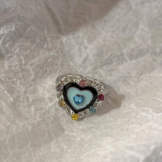 Vintage Irregular Cross Star Open Ring for Women Men Punk Gothic Sliver Color Adjustable Couple Rings Y2K Egirl Jewelry Gift SS69 8.69 13