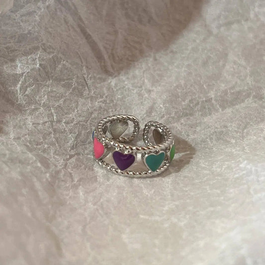 Vintage Irregular Cross Star Open Ring for Women Men Punk Gothic Sliver Color Adjustable Couple Rings Y2K Egirl Jewelry Gift SS69