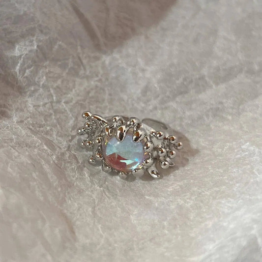 Vintage Irregular Cross Star Open Ring for Women Men Punk Gothic Sliver Color Adjustable Couple Rings Y2K Egirl Jewelry Gift SS69 8.69 12