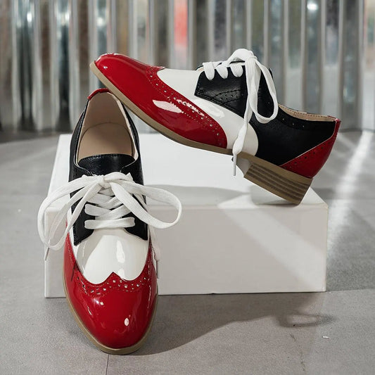 Vintage Style Lace-Up Oxford Ankle Booties SS69