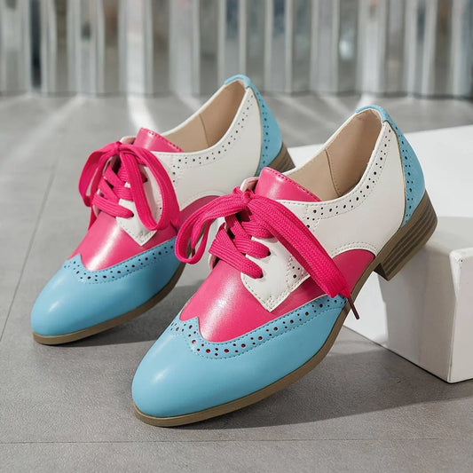 Vintage Style Lace-Up Oxford Ankle Booties SS69