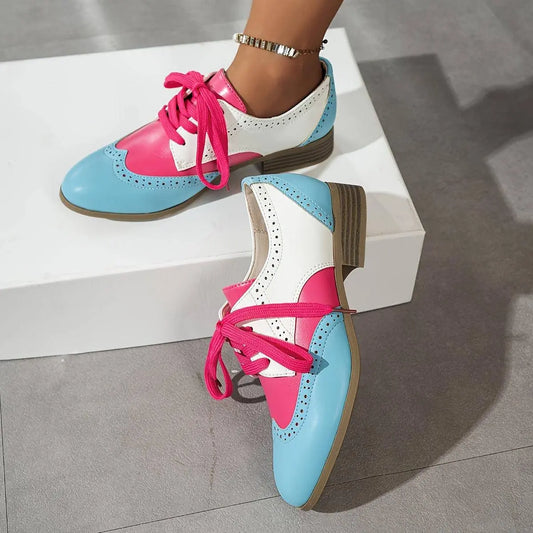 Vintage Style Lace-Up Oxford Ankle Booties SS69