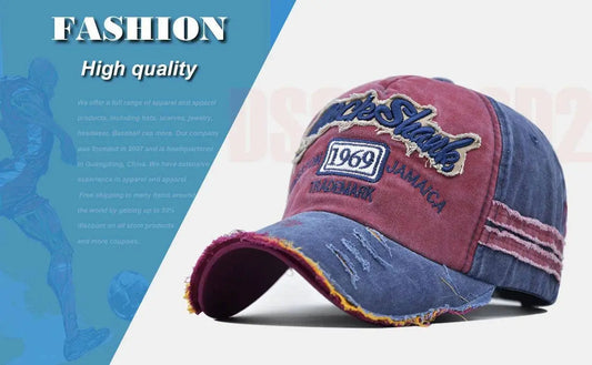 Washed Cotton 1969 Embroidery Baseball Caps For Women Men Sport Visors Vintage Snapback Cap Unisex-Teen Hip Hop Hat Bone Dad Hat - SS69