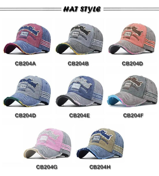 Washed Cotton 1969 Embroidery Baseball Caps For Women Men Sport Visors Vintage Snapback Cap Unisex-Teen Hip Hop Hat Bone Dad Hat - SS69
