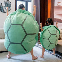 Wearable Turtle Shell Plush Pillows Stuffed Soft Tortoise Turtle Shell Stuffed Animal Costume Plush Dress Up Cushion Funny Toy SS69