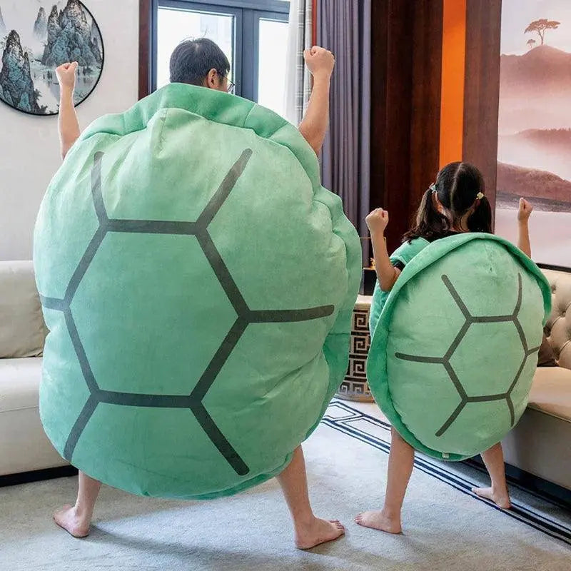 Wearable Turtle Shell Plush Pillows Stuffed Soft Tortoise Turtle Shell Stuffed Animal Costume Plush Dress Up Cushion Funny Toy SS69
