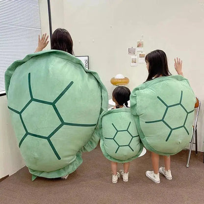 Wearable Turtle Shell Plush Pillows Stuffed Soft Tortoise Turtle Shell Stuffed Animal Costume Plush Dress Up Cushion Funny Toy SS69