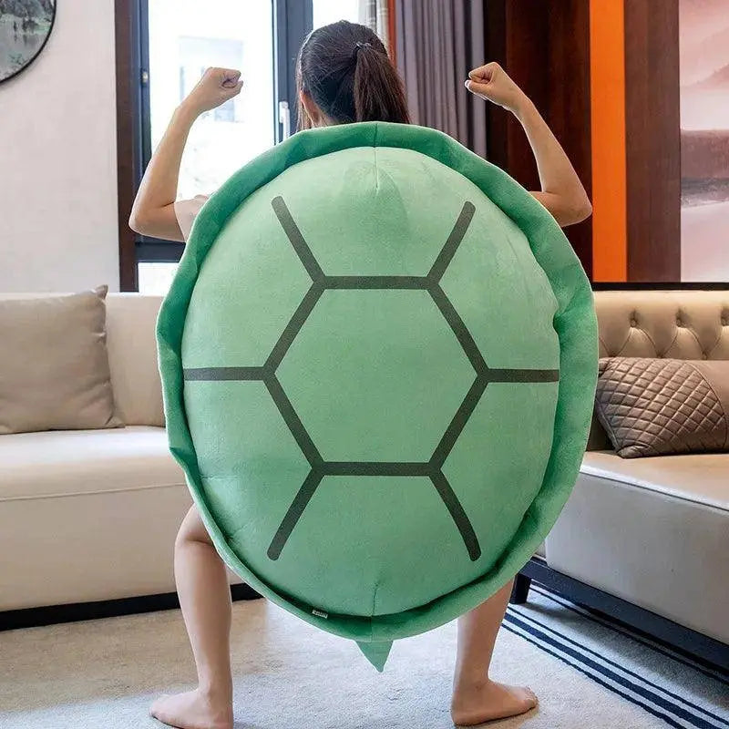 Wearable Turtle Shell Plush Pillows Stuffed Soft Tortoise Turtle Shell Stuffed Animal Costume Plush Dress Up Cushion Funny Toy SS69