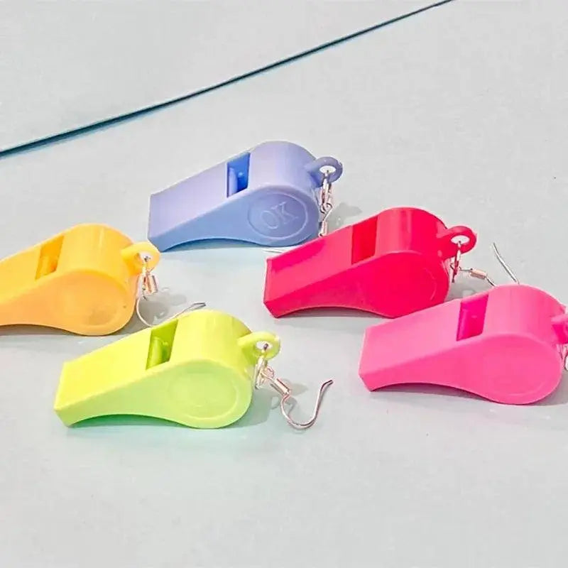 Whistle dangle earrings Super Quirky Fun Funky SS69