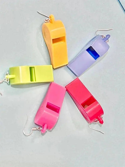 Whistle dangle earrings Super Quirky Fun Funky SS69