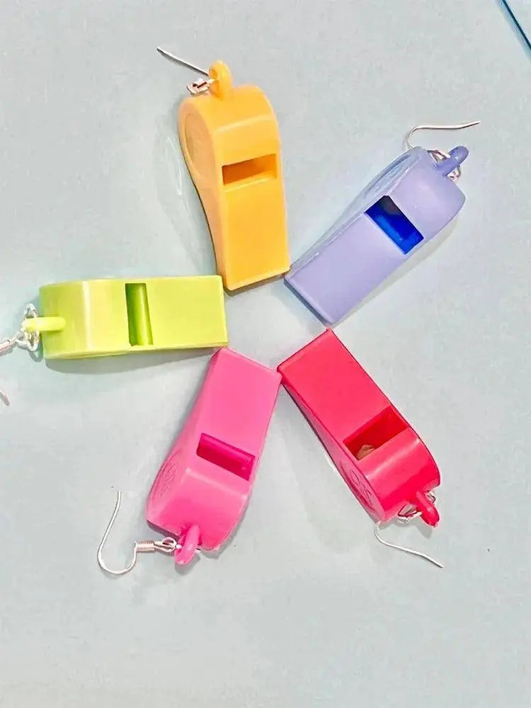 Whistle dangle earrings Super Quirky Fun Funky SS69