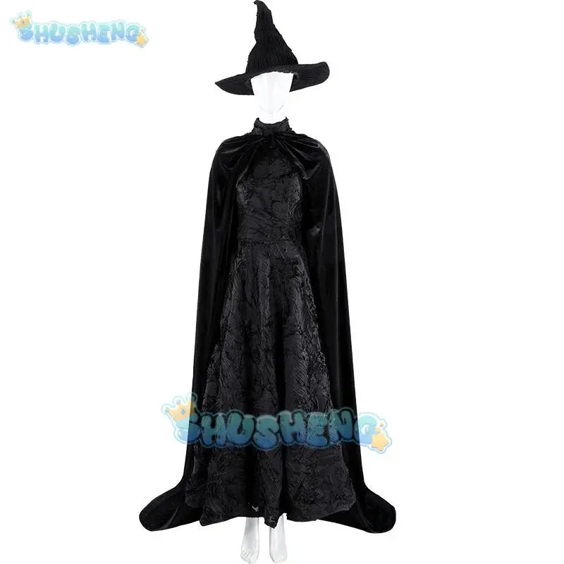 Wicked Witch Elphaba Cosplay Costume Uniform Halloween Carnival Party Christmas Play Role Clothes Clothing for Women Shusheng SS69