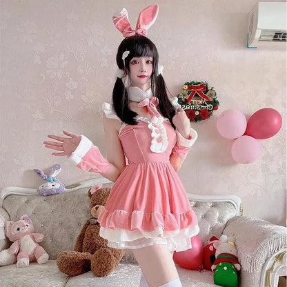 Women Christmas Cosplay Costume Female Santa Claus Series Uniform Xmas Party Snow Elk Girl Red Dress Sexy Bunny Seductive Suits - SS69