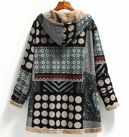 Women Cotton Winter Coat 2025 New Warm Velvet Wadded Parkas Long Sleeve Zipper Hooded Jacket Female Outerwear 4XL SS69