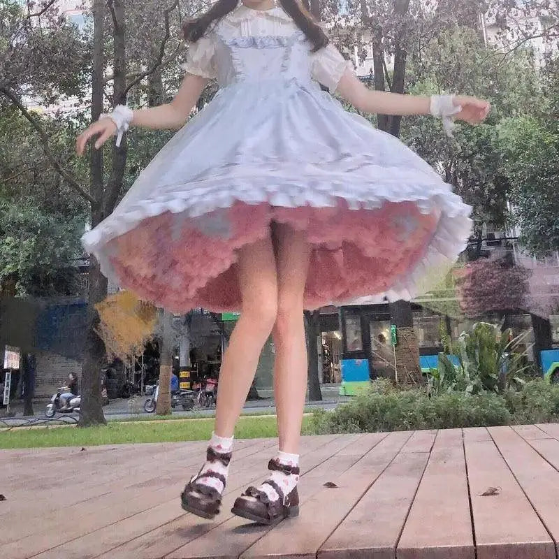 Women Fluffy Bubble Tutu Skirt White Ruffled Petticoat Girl Puffy Half Slip Prom Crinoline Underskirt colorful short under skirt - SS69