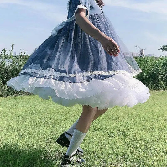 Women Fluffy Bubble Tutu Skirt White Ruffled Petticoat Girl Puffy Half Slip Prom Crinoline Underskirt colorful short under skirt - SS69