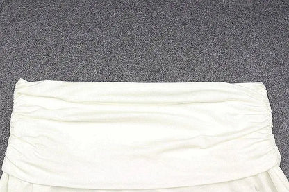 Women Off Shoulder Long Sleeve Slim Tops and Blouses Mesh Ruched Crop Tops Summer Autumn Y2K Sexy Elegant Shirts Female SS69