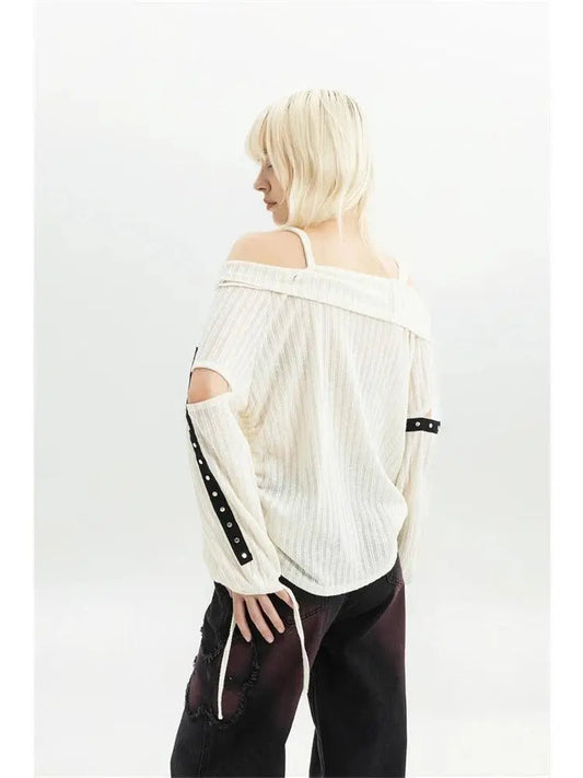 Women Print Pullover Knitted Sweater Harajuku Korean Y2k Long Sleeves Oversize Sweaters Jumper Vintage 2000s Clothes 2025 Autumn SS69