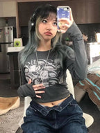 Women Retro Eyes T-Shirt - SS69