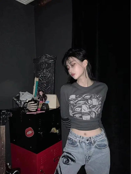 Women Retro Eyes T-Shirt - SS69