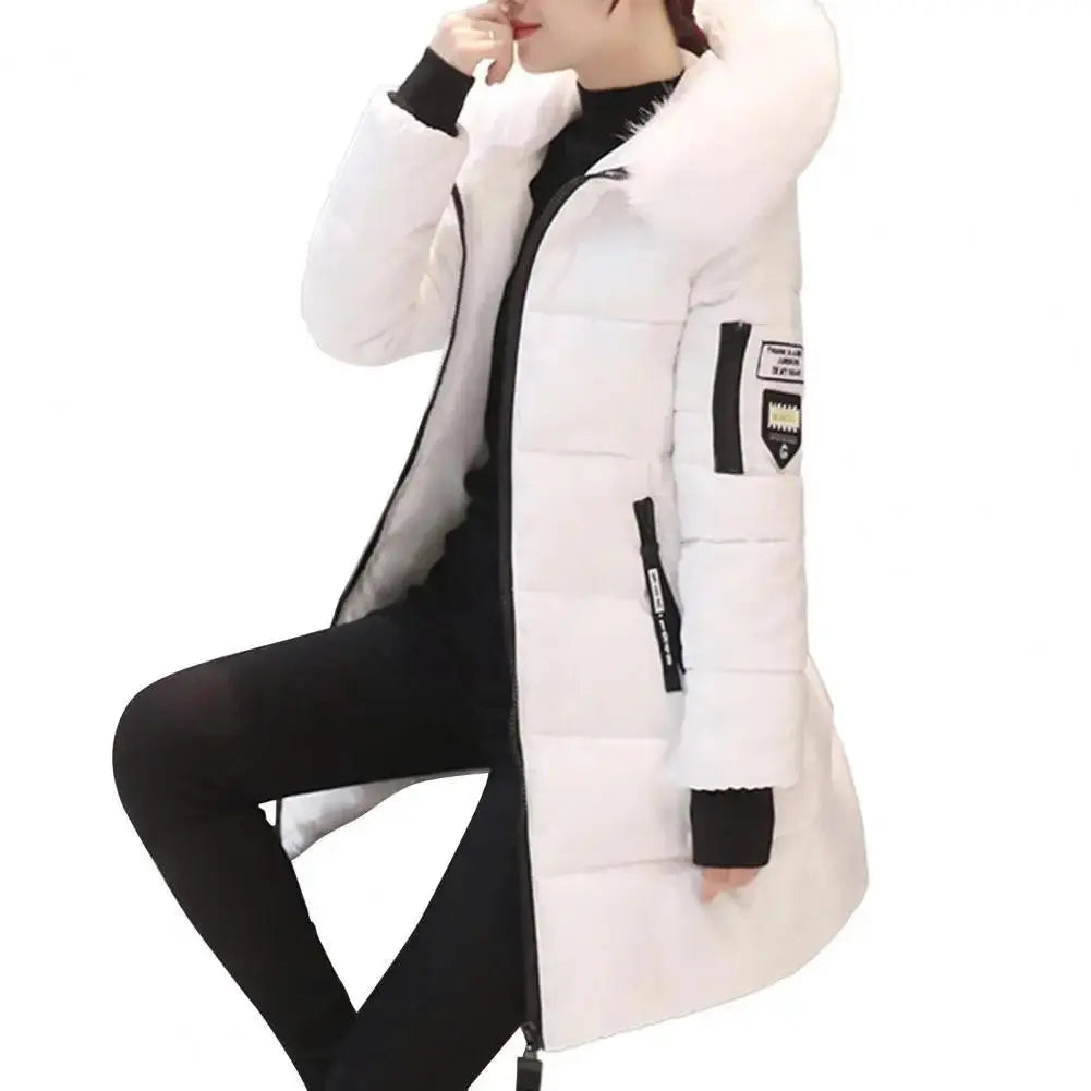 Women Winter Jackets Down Cotton Hooded Tops Large Size Parkas Mujer Coats Long Coat Fashion Female Fur Collar Outfits New Year SS69 18.69 White / 3XL