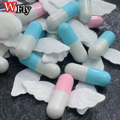 Women Y2k girl Harajuku Mine tie small pill hairpin Goth cute pair clip headwear Lolita cosplay props wing hairgrips SS69