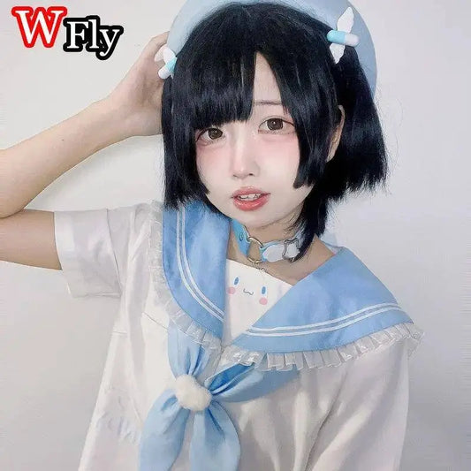 Women Y2k girl Harajuku Mine tie small pill hairpin Goth cute pair clip headwear Lolita cosplay props wing hairgrips SS69