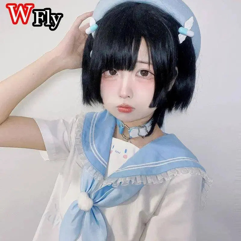 Women Y2k girl Harajuku Mine tie small pill hairpin Goth cute pair clip headwear Lolita cosplay props wing hairgrips SS69