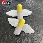 Women Y2k girl Harajuku Mine tie small pill hairpin Goth cute pair clip headwear Lolita cosplay props wing hairgrips SS69