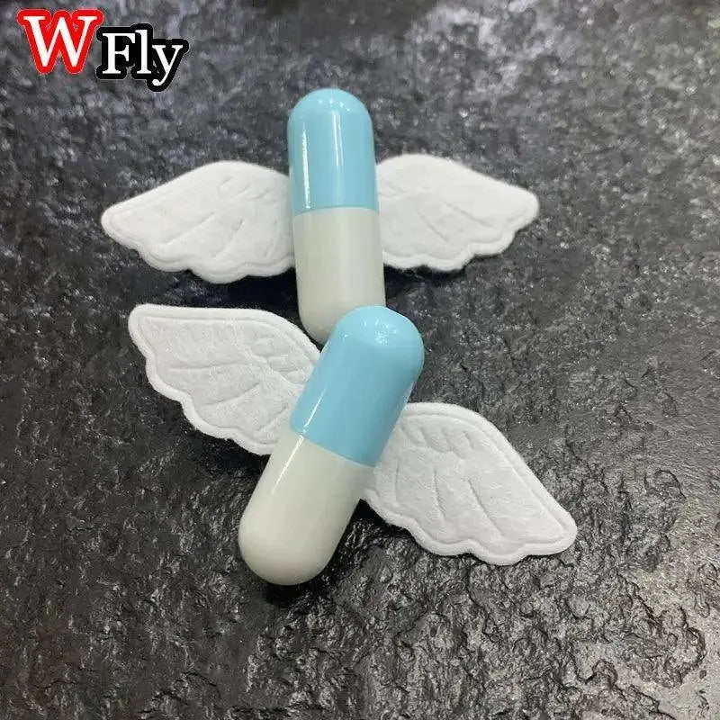 Women Y2k girl Harajuku Mine tie small pill hairpin Goth cute pair clip headwear Lolita cosplay props wing hairgrips SS69