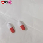 Women Y2k girl Harajuku Mine tie small pill hairpin Goth cute pair clip headwear Lolita cosplay props wing hairgrips SS69