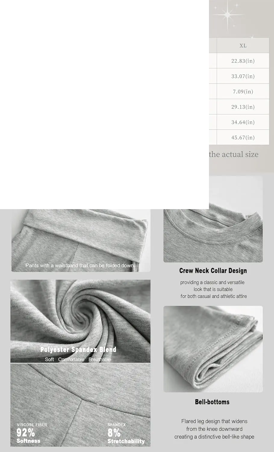 Women'S 2 Piece Lounge Outfits Slim Short Sleeve Tops Low Rise Flare Leggings Sets Yoga Sweatsuit - SS69