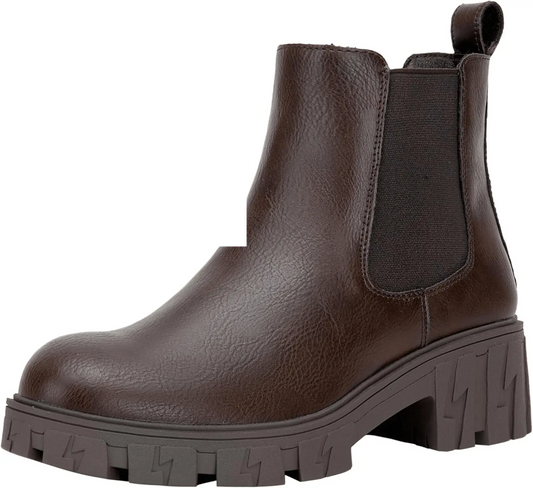 Women'S 9620 Chelsea Ankle Boots | Fashion Lug Sole Platform Elastic Slip-On Booties - SS69