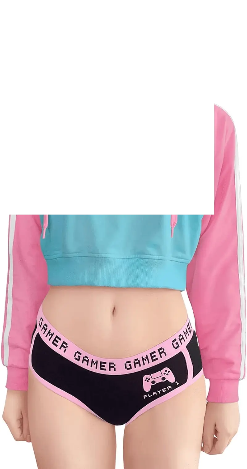 Women'S Bunnywatch Cosplay Gaming Casual Regular Fit Long Sleeve Drawstring Cropped Hoodie Sweater Pink - SS69