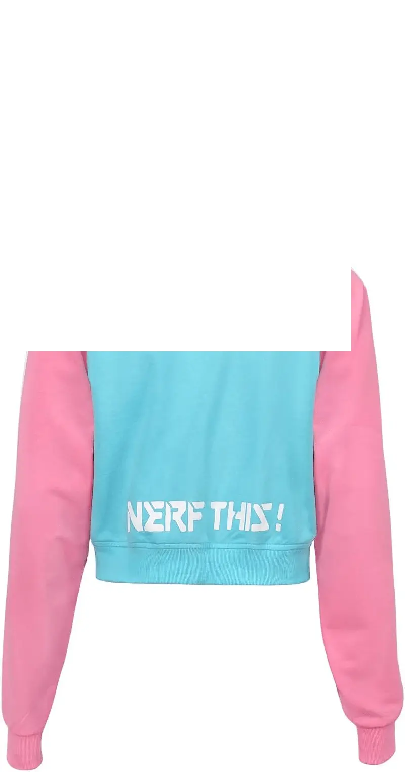 Women'S Bunnywatch Cosplay Gaming Casual Regular Fit Long Sleeve Drawstring Cropped Hoodie Sweater Pink - SS69