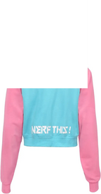 Women'S Bunnywatch Cosplay Gaming Casual Regular Fit Long Sleeve Drawstring Cropped Hoodie Sweater Pink - SS69
